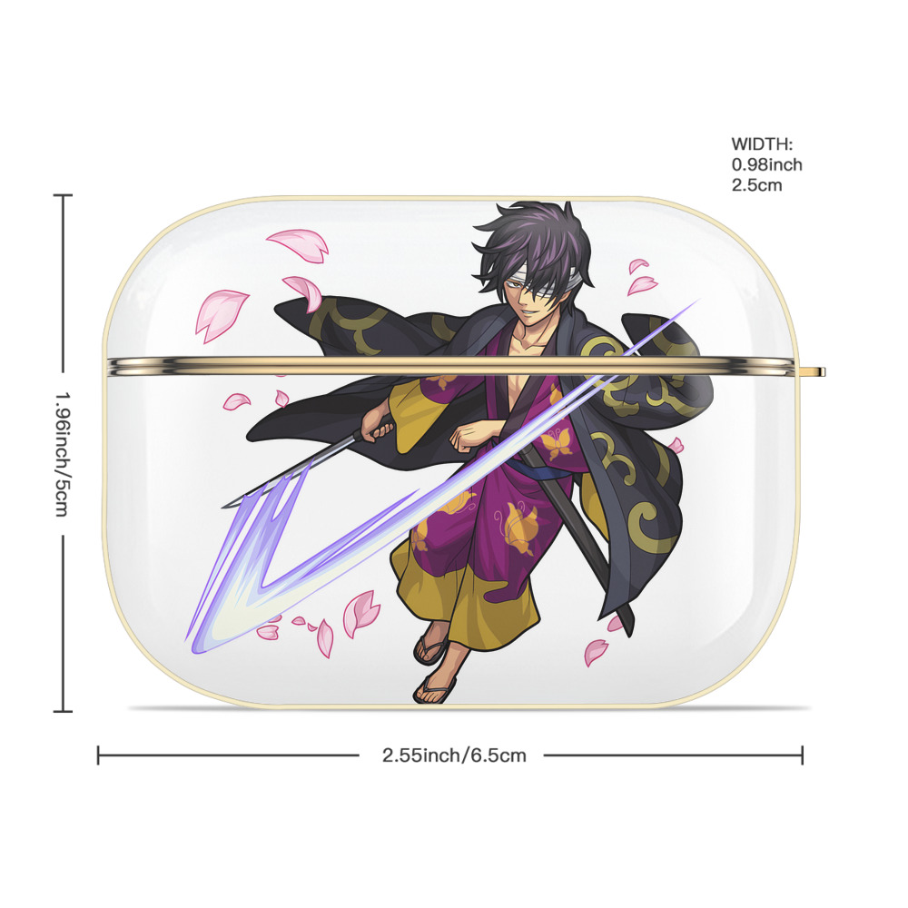 ぎんたま 坂田銀時（さかたぎんとき） 神楽 志村新八（しむら しんぱち） GINTAMA Sakata Gintoki Kagura Shimura Shinpachi 【AirPods Pro用】ハードシェル保護ケース｜耐衝撃・防指紋・カラビナ付き商品仕様
