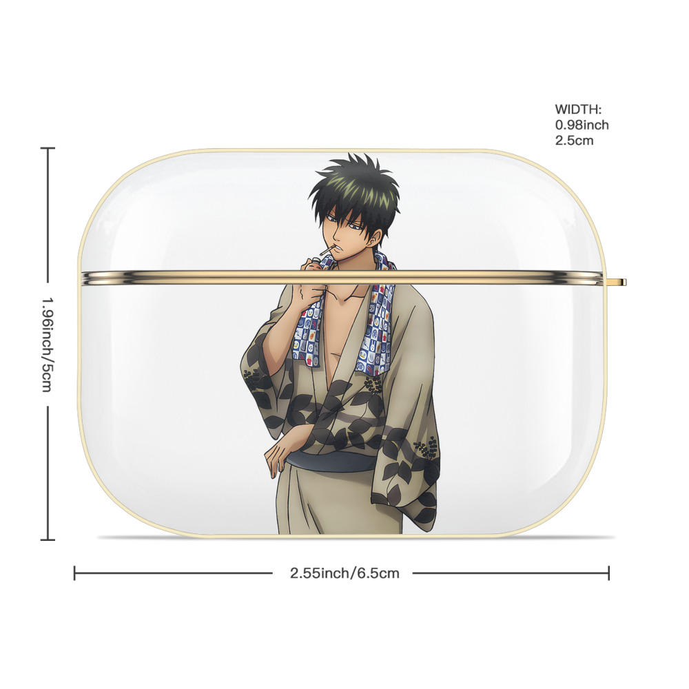 ぎんたま 坂田銀時（さかたぎんとき） 神楽 志村新八（しむら しんぱち） GINTAMA Sakata Gintoki Kagura Shimura Shinpachi 【AirPods Pro用】ハードシェル保護ケース｜耐衝撃・防指紋・カラビナ付き商品仕様