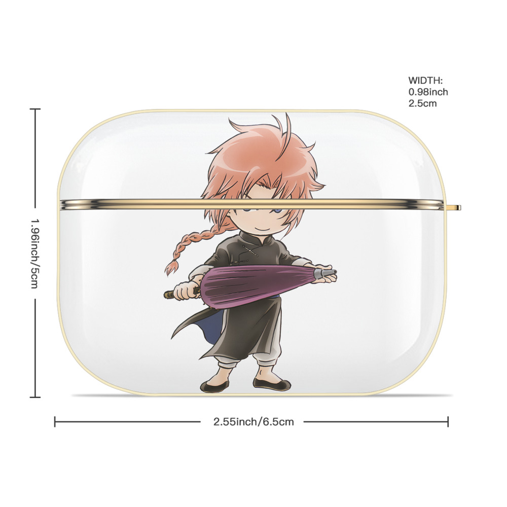 ぎんたま 坂田銀時（さかたぎんとき） 神楽 志村新八（しむら しんぱち） GINTAMA Sakata Gintoki Kagura Shimura Shinpachi 【AirPods Pro用】ハードシェル保護ケース｜耐衝撃・防指紋・カラビナ付き商品仕様