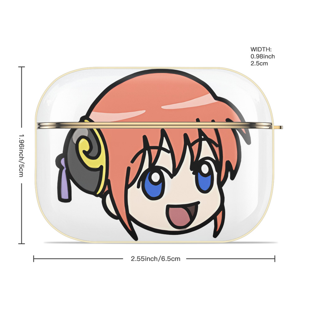 ぎんたま 坂田銀時（さかたぎんとき） 神楽 志村新八（しむら しんぱち） GINTAMA Sakata Gintoki Kagura Shimura Shinpachi 【AirPods Pro用】ハードシェル保護ケース｜耐衝撃・防指紋・カラビナ付き商品仕様