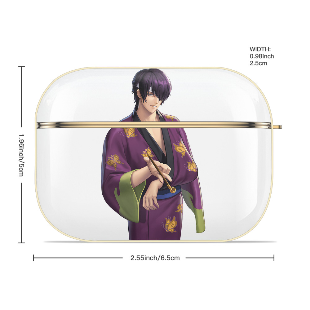 ぎんたま 坂田銀時（さかたぎんとき） 神楽 志村新八（しむら しんぱち） GINTAMA Sakata Gintoki Kagura Shimura Shinpachi 【AirPods Pro用】ハードシェル保護ケース｜耐衝撃・防指紋・カラビナ付き商品仕様
