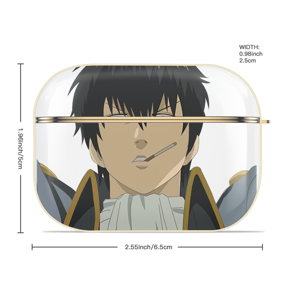 ぎんたま 坂田銀時（さかたぎんとき） 神楽 志村新八（しむら しんぱち） GINTAMA Sakata Gintoki Kagura Shimura Shinpachi 【AirPods Pro用】ハードシェル保護ケース｜耐衝撃・防指紋・カラビナ付き商品仕様