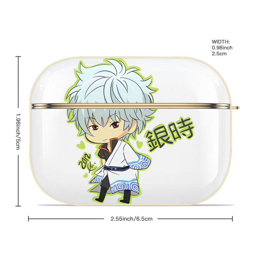 ぎんたま 坂田銀時（さかたぎんとき） 神楽 志村新八（しむら しんぱち） GINTAMA Sakata Gintoki Kagura Shimura Shinpachi 【AirPods Pro用】ハードシェル保護ケース｜耐衝撃・防指紋・カラビナ付き商品仕様