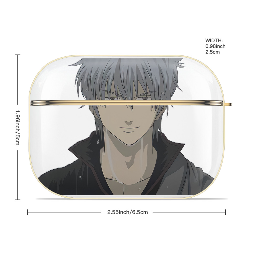 ぎんたま 坂田銀時（さかたぎんとき） 神楽 志村新八（しむら しんぱち） GINTAMA Sakata Gintoki Kagura Shimura Shinpachi 【AirPods Pro用】ハードシェル保護ケース｜耐衝撃・防指紋・カラビナ付き商品仕様
