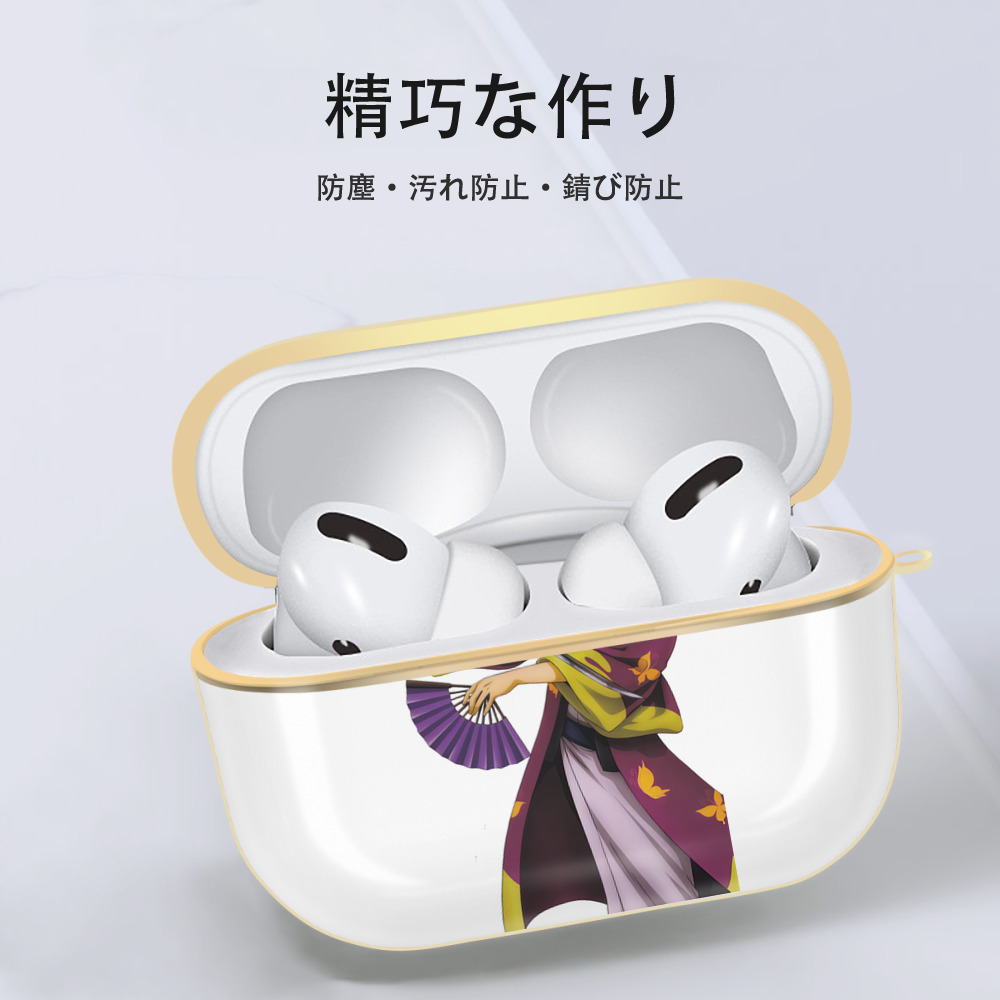 ぎんたま 坂田銀時（さかたぎんとき） 神楽 志村新八（しむら しんぱち） GINTAMA Sakata Gintoki Kagura Shimura Shinpachi 【AirPods Pro用】ハードシェル保護ケース｜耐衝撃・防指紋・カラビナ付き商品仕様