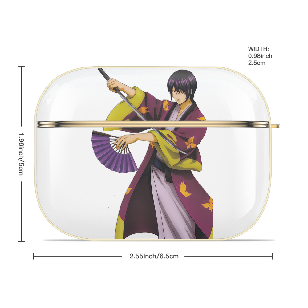 ぎんたま 坂田銀時（さかたぎんとき） 神楽 志村新八（しむら しんぱち） GINTAMA Sakata Gintoki Kagura Shimura Shinpachi 【AirPods Pro用】ハードシェル保護ケース｜耐衝撃・防指紋・カラビナ付き商品仕様