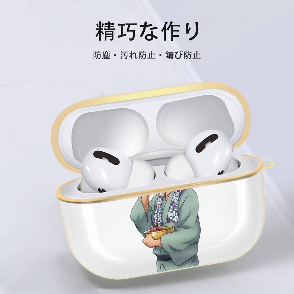 ぎんたま 坂田銀時（さかたぎんとき） 神楽 志村新八（しむら しんぱち） GINTAMA Sakata Gintoki Kagura Shimura Shinpachi 【AirPods Pro用】ハードシェル保護ケース｜耐衝撃・防指紋・カラビナ付き商品仕様