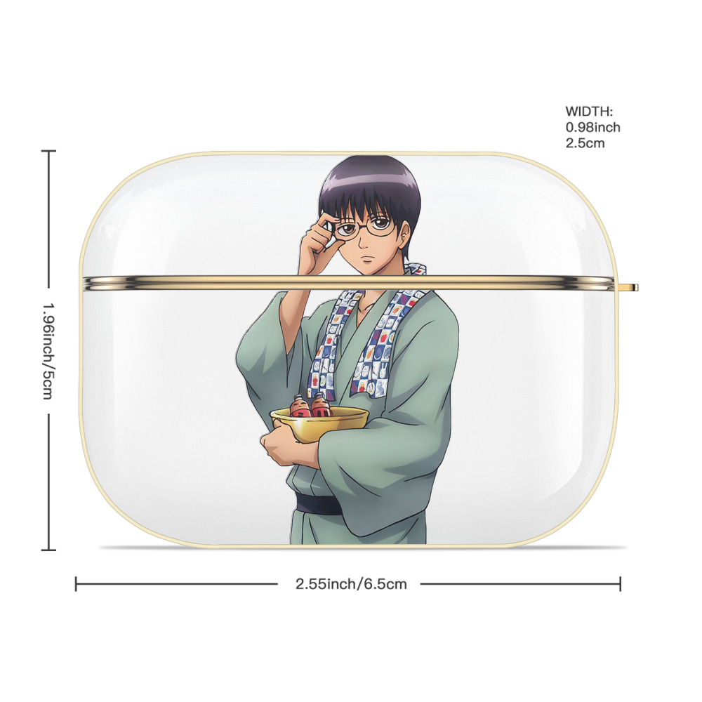 ぎんたま 坂田銀時（さかたぎんとき） 神楽 志村新八（しむら しんぱち） GINTAMA Sakata Gintoki Kagura Shimura Shinpachi 【AirPods Pro用】ハードシェル保護ケース｜耐衝撃・防指紋・カラビナ付き商品仕様