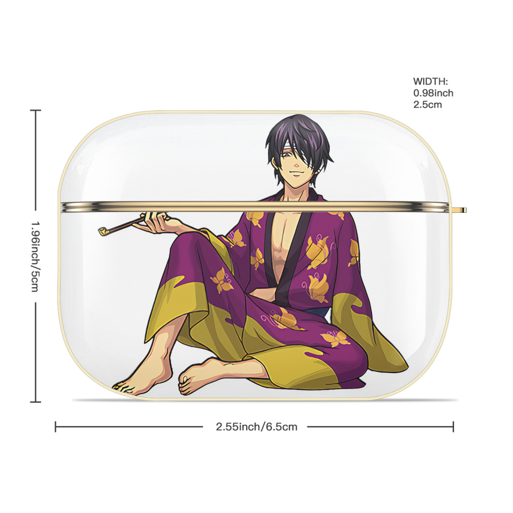 ぎんたま 坂田銀時（さかたぎんとき） 神楽 志村新八（しむら しんぱち） GINTAMA Sakata Gintoki Kagura Shimura Shinpachi 【AirPods Pro用】ハードシェル保護ケース｜耐衝撃・防指紋・カラビナ付き商品仕様