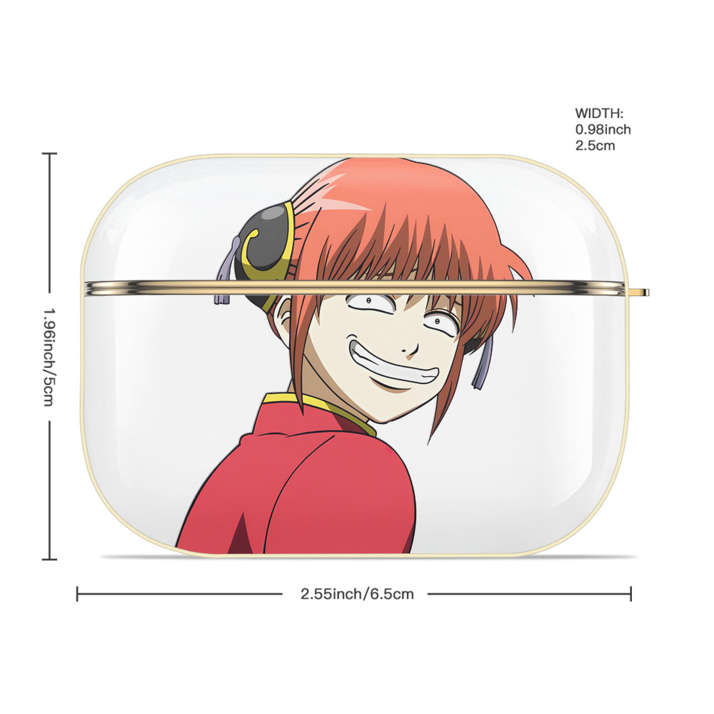 ぎんたま 坂田銀時（さかたぎんとき） 神楽 志村新八（しむら しんぱち） GINTAMA Sakata Gintoki Kagura Shimura Shinpachi 【AirPods Pro用】ハードシェル保護ケース｜耐衝撃・防指紋・カラビナ付き商品仕様