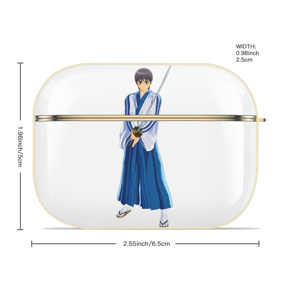 ぎんたま 坂田銀時（さかたぎんとき） 神楽 志村新八（しむら しんぱち） GINTAMA Sakata Gintoki Kagura Shimura Shinpachi 【AirPods Pro用】ハードシェル保護ケース｜耐衝撃・防指紋・カラビナ付き商品仕様