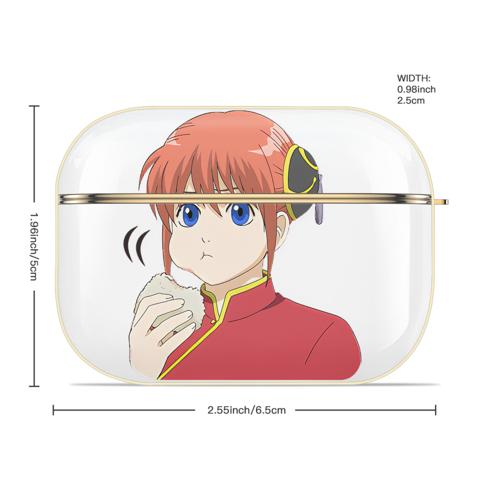 ぎんたま 坂田銀時（さかたぎんとき） 神楽 志村新八（しむら しんぱち） GINTAMA Sakata Gintoki Kagura Shimura Shinpachi 【AirPods Pro用】ハードシェル保護ケース｜耐衝撃・防指紋・カラビナ付き商品仕様