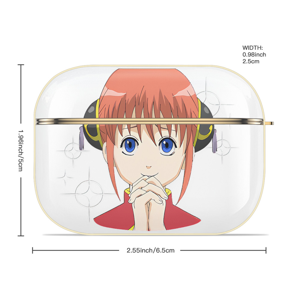 ぎんたま 坂田銀時（さかたぎんとき） 神楽 志村新八（しむら しんぱち） GINTAMA Sakata Gintoki Kagura Shimura Shinpachi 【AirPods Pro用】ハードシェル保護ケース｜耐衝撃・防指紋・カラビナ付き商品仕様