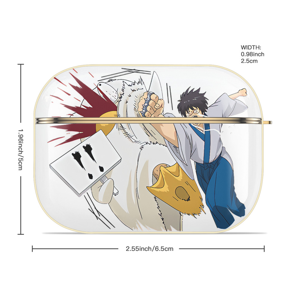 ぎんたま 坂田銀時（さかたぎんとき） 神楽 志村新八（しむら しんぱち） GINTAMA Sakata Gintoki Kagura Shimura Shinpachi 【AirPods Pro用】ハードシェル保護ケース｜耐衝撃・防指紋・カラビナ付き商品仕様