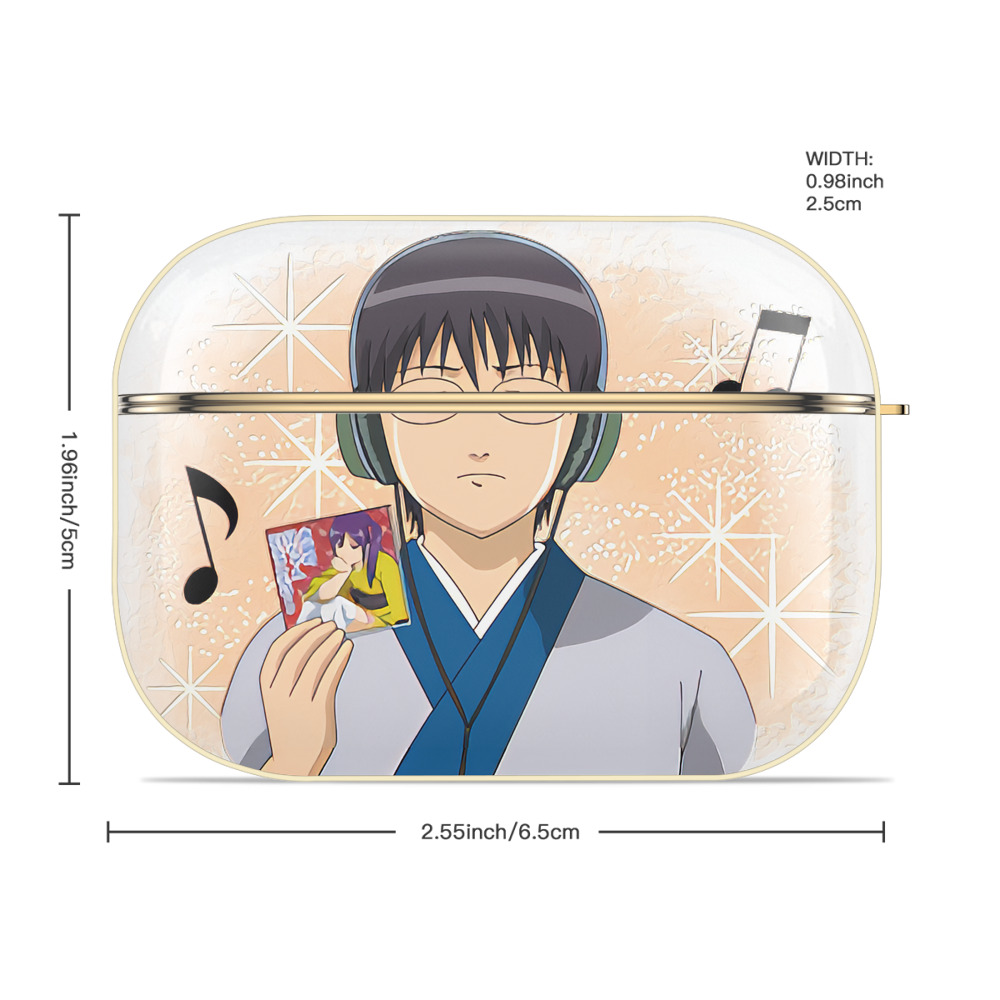 ぎんたま 坂田銀時（さかたぎんとき） 神楽 志村新八（しむら しんぱち） GINTAMA Sakata Gintoki Kagura Shimura Shinpachi 【AirPods Pro用】ハードシェル保護ケース｜耐衝撃・防指紋・カラビナ付き商品仕様