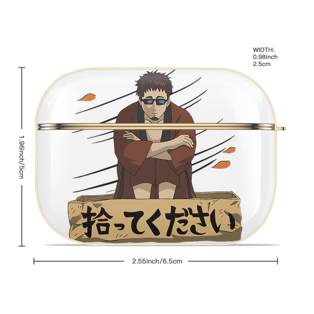 ぎんたま 坂田銀時（さかたぎんとき） 神楽 志村新八（しむら しんぱち） GINTAMA Sakata Gintoki Kagura Shimura Shinpachi 【AirPods Pro用】ハードシェル保護ケース｜耐衝撃・防指紋・カラビナ付き商品仕様