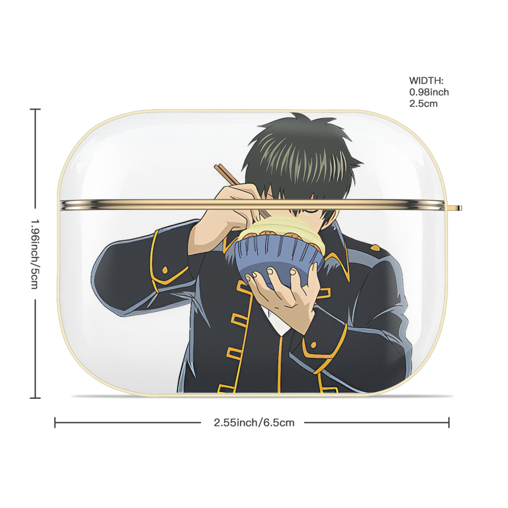 ぎんたま 坂田銀時（さかたぎんとき） 神楽 志村新八（しむら しんぱち） GINTAMA Sakata Gintoki Kagura Shimura Shinpachi 【AirPods Pro用】ハードシェル保護ケース｜耐衝撃・防指紋・カラビナ付き商品仕様