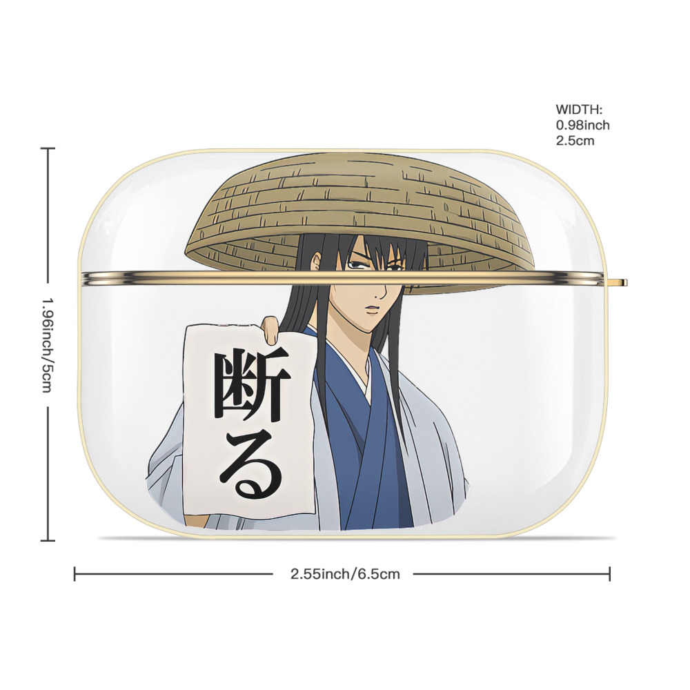 ぎんたま 坂田銀時（さかたぎんとき） 神楽 志村新八（しむら しんぱち） GINTAMA Sakata Gintoki Kagura Shimura Shinpachi 【AirPods Pro用】ハードシェル保護ケース｜耐衝撃・防指紋・カラビナ付き商品仕様