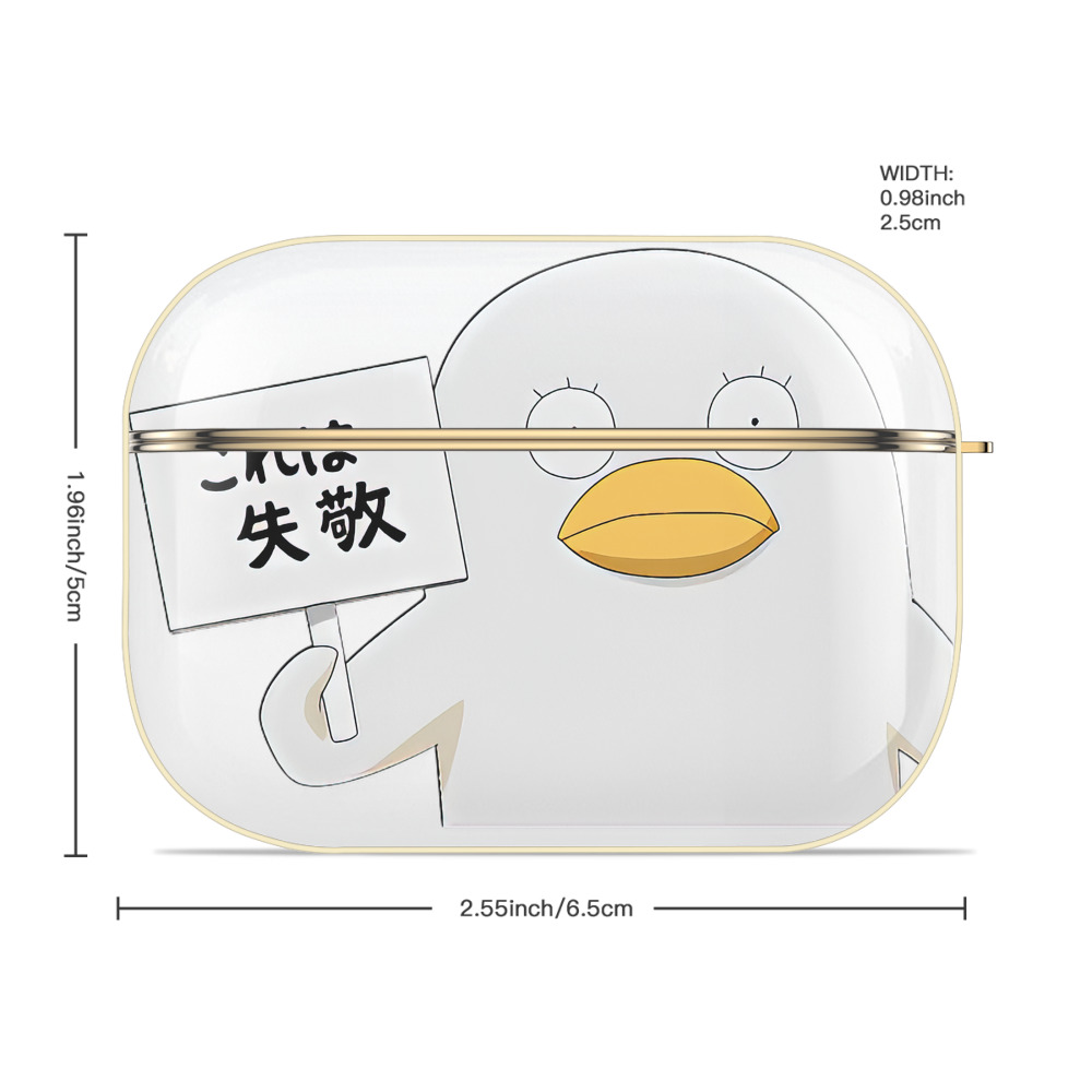 ぎんたま 坂田銀時（さかたぎんとき） 神楽 志村新八（しむら しんぱち） GINTAMA Sakata Gintoki Kagura Shimura Shinpachi 【AirPods Pro用】ハードシェル保護ケース｜耐衝撃・防指紋・カラビナ付き商品仕様
