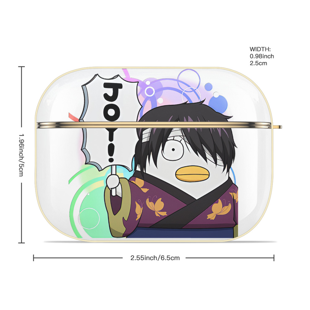 ぎんたま 坂田銀時（さかたぎんとき） 神楽 志村新八（しむら しんぱち） GINTAMA Sakata Gintoki Kagura Shimura Shinpachi 【AirPods Pro用】ハードシェル保護ケース｜耐衝撃・防指紋・カラビナ付き商品仕様