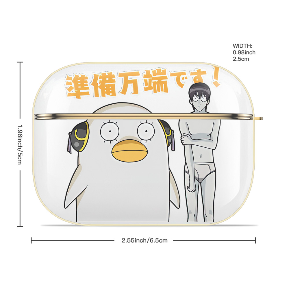 ぎんたま 坂田銀時（さかたぎんとき） 神楽 志村新八（しむら しんぱち） GINTAMA Sakata Gintoki Kagura Shimura Shinpachi 【AirPods Pro用】ハードシェル保護ケース｜耐衝撃・防指紋・カラビナ付き商品仕様