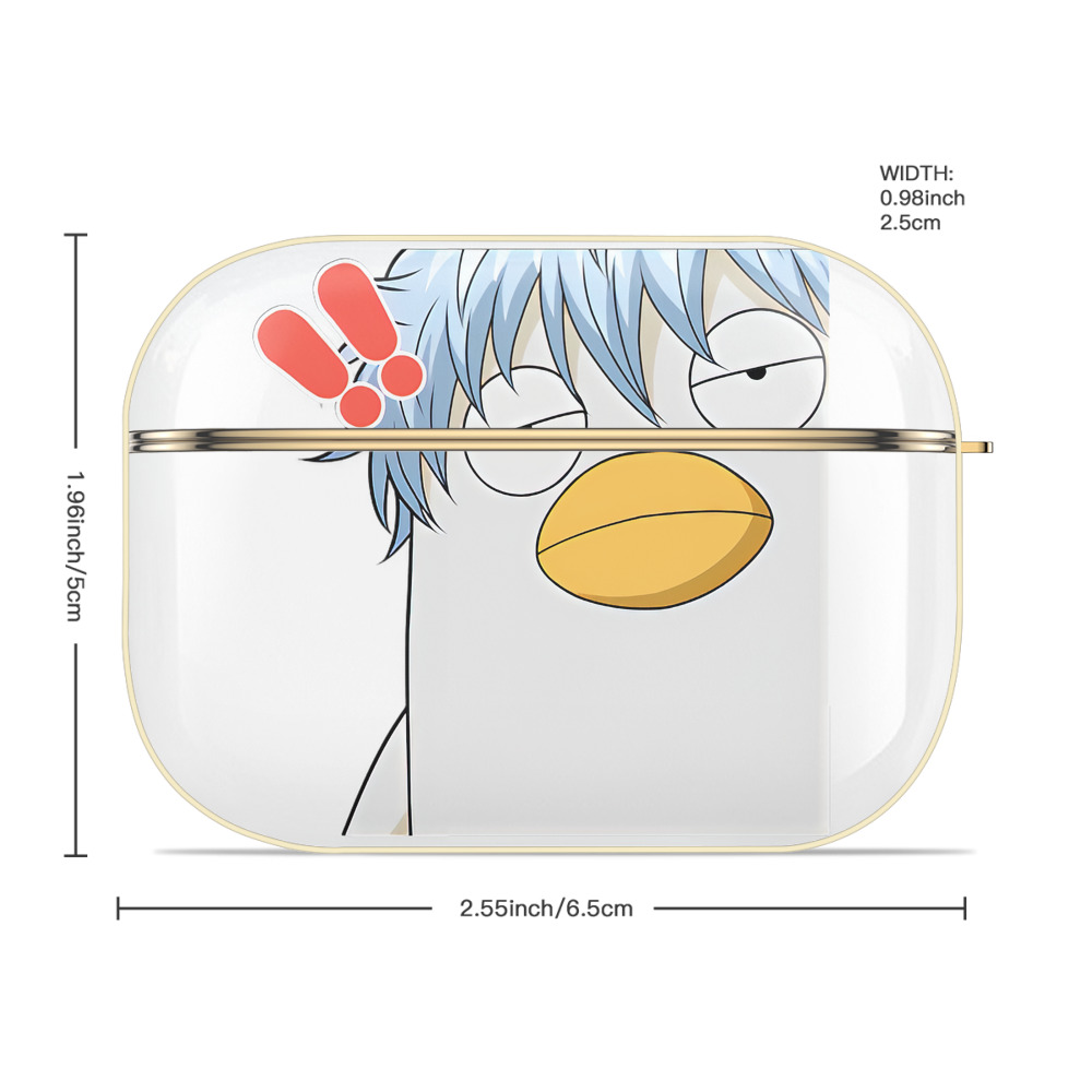 ぎんたま 坂田銀時（さかたぎんとき） 神楽 志村新八（しむら しんぱち） GINTAMA Sakata Gintoki Kagura Shimura Shinpachi 【AirPods Pro用】ハードシェル保護ケース｜耐衝撃・防指紋・カラビナ付き商品仕様