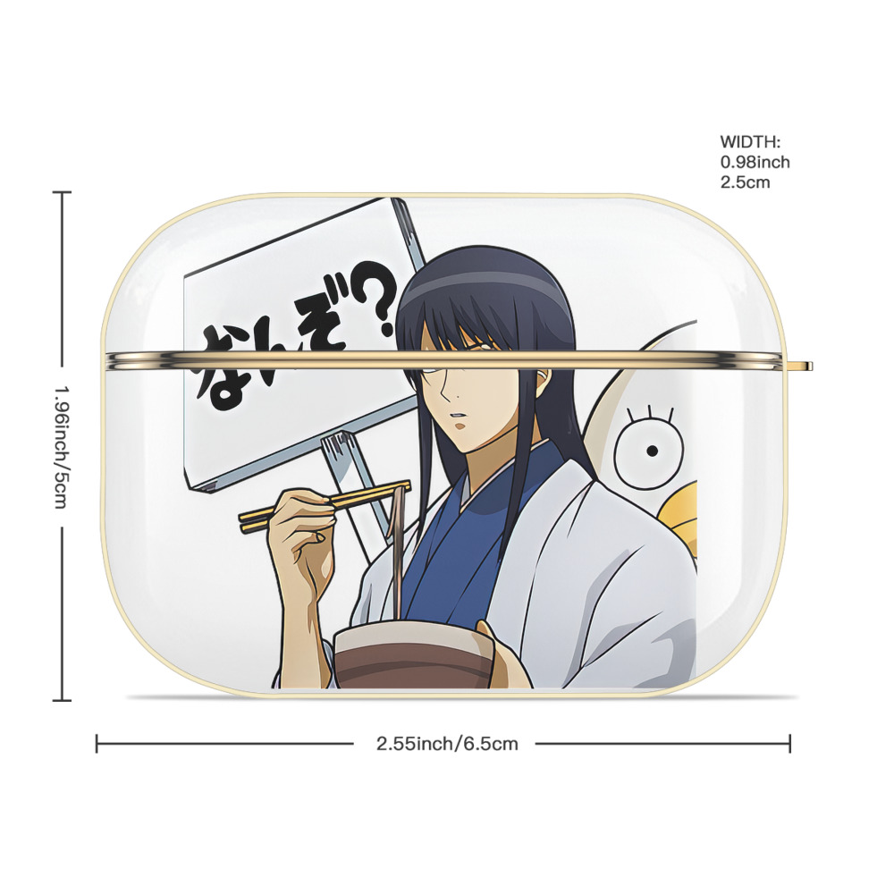 ぎんたま 坂田銀時（さかたぎんとき） 神楽 志村新八（しむら しんぱち） GINTAMA Sakata Gintoki Kagura Shimura Shinpachi 【AirPods Pro用】ハードシェル保護ケース｜耐衝撃・防指紋・カラビナ付き商品仕様