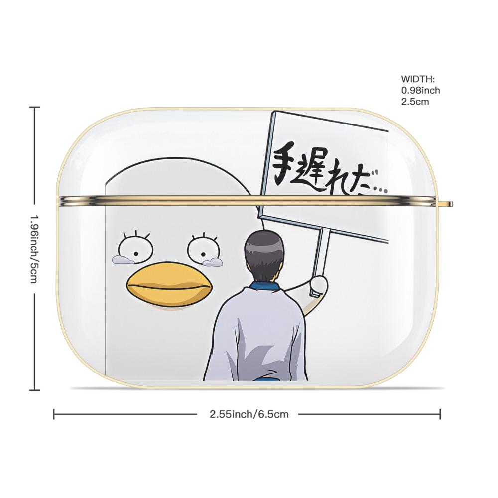 ぎんたま 坂田銀時（さかたぎんとき） 神楽 志村新八（しむら しんぱち） GINTAMA Sakata Gintoki Kagura Shimura Shinpachi 【AirPods Pro用】ハードシェル保護ケース｜耐衝撃・防指紋・カラビナ付き商品仕様