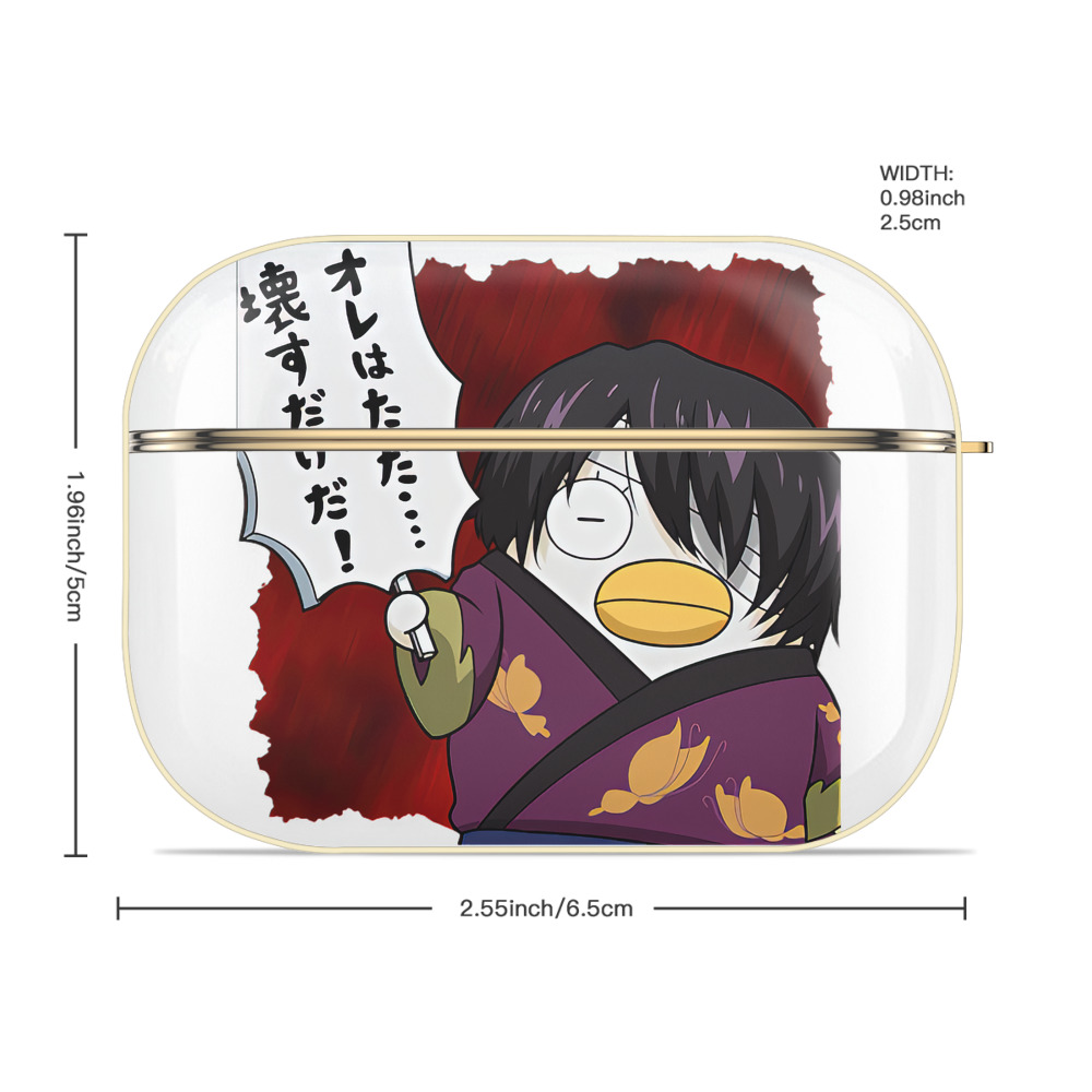 ぎんたま 坂田銀時（さかたぎんとき） 神楽 志村新八（しむら しんぱち） GINTAMA Sakata Gintoki Kagura Shimura Shinpachi 【AirPods Pro用】ハードシェル保護ケース｜耐衝撃・防指紋・カラビナ付き商品仕様