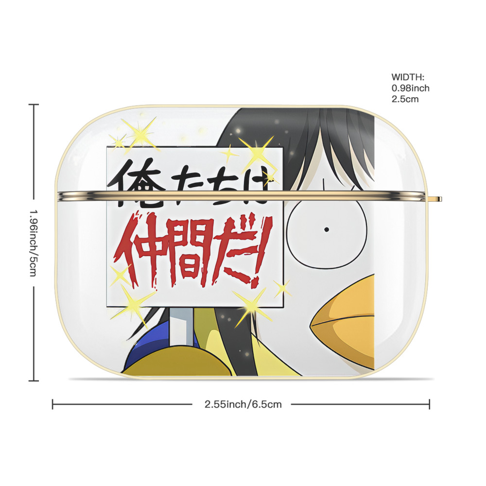 ぎんたま 坂田銀時（さかたぎんとき） 神楽 志村新八（しむら しんぱち） GINTAMA Sakata Gintoki Kagura Shimura Shinpachi 【AirPods Pro用】ハードシェル保護ケース｜耐衝撃・防指紋・カラビナ付き商品仕様