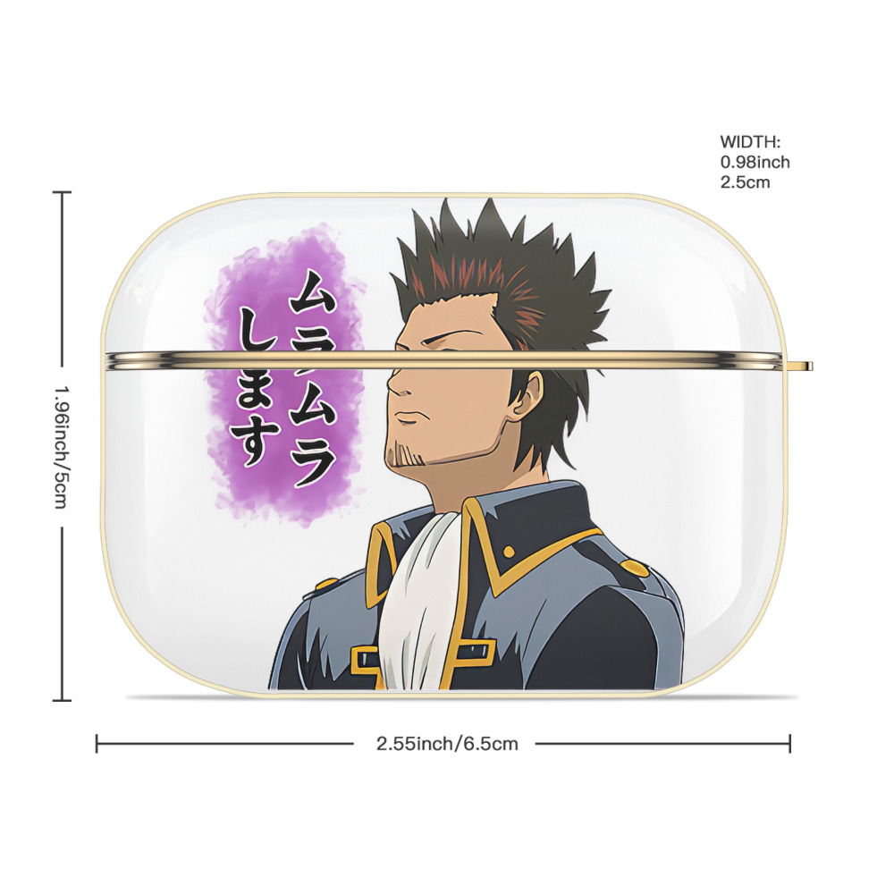 ぎんたま 坂田銀時（さかたぎんとき） 神楽 志村新八（しむら しんぱち） GINTAMA Sakata Gintoki Kagura Shimura Shinpachi 【AirPods Pro用】ハードシェル保護ケース｜耐衝撃・防指紋・カラビナ付き商品仕様