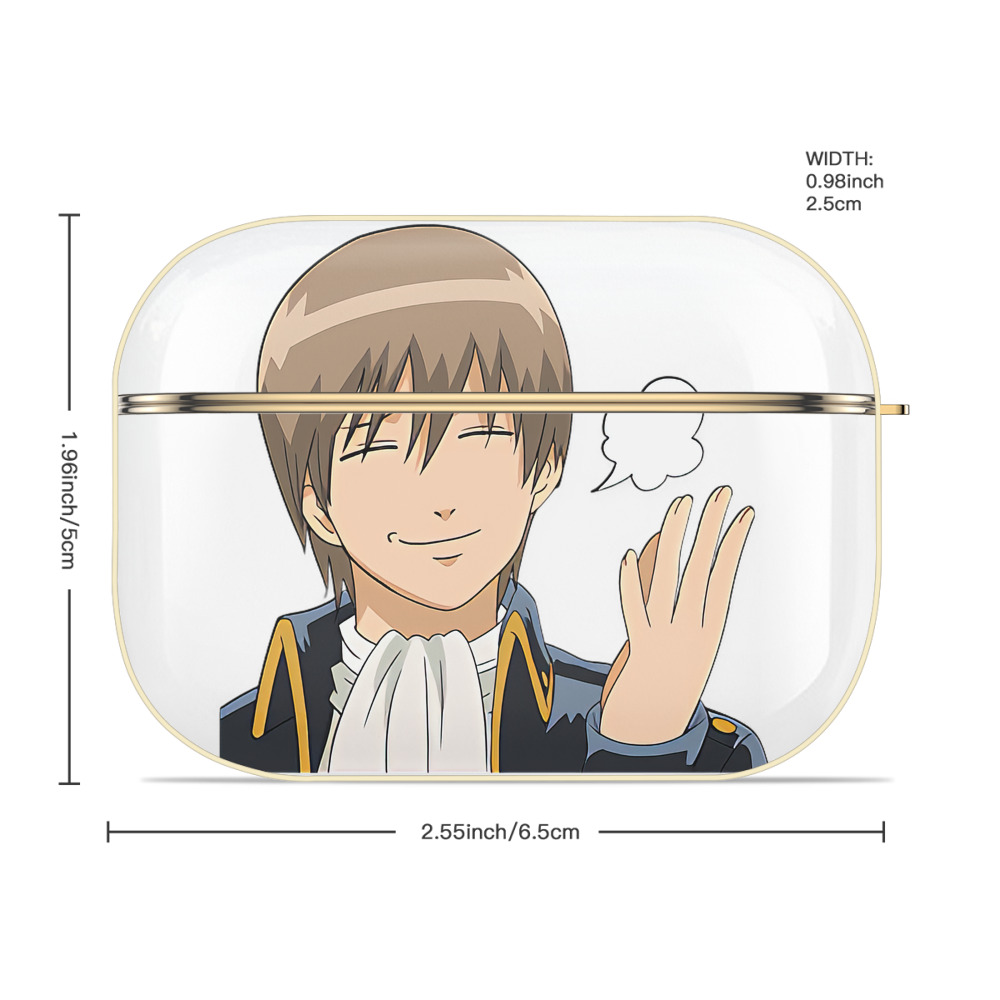 ぎんたま 坂田銀時（さかたぎんとき） 神楽 志村新八（しむら しんぱち） GINTAMA Sakata Gintoki Kagura Shimura Shinpachi 【AirPods Pro用】ハードシェル保護ケース｜耐衝撃・防指紋・カラビナ付き商品仕様
