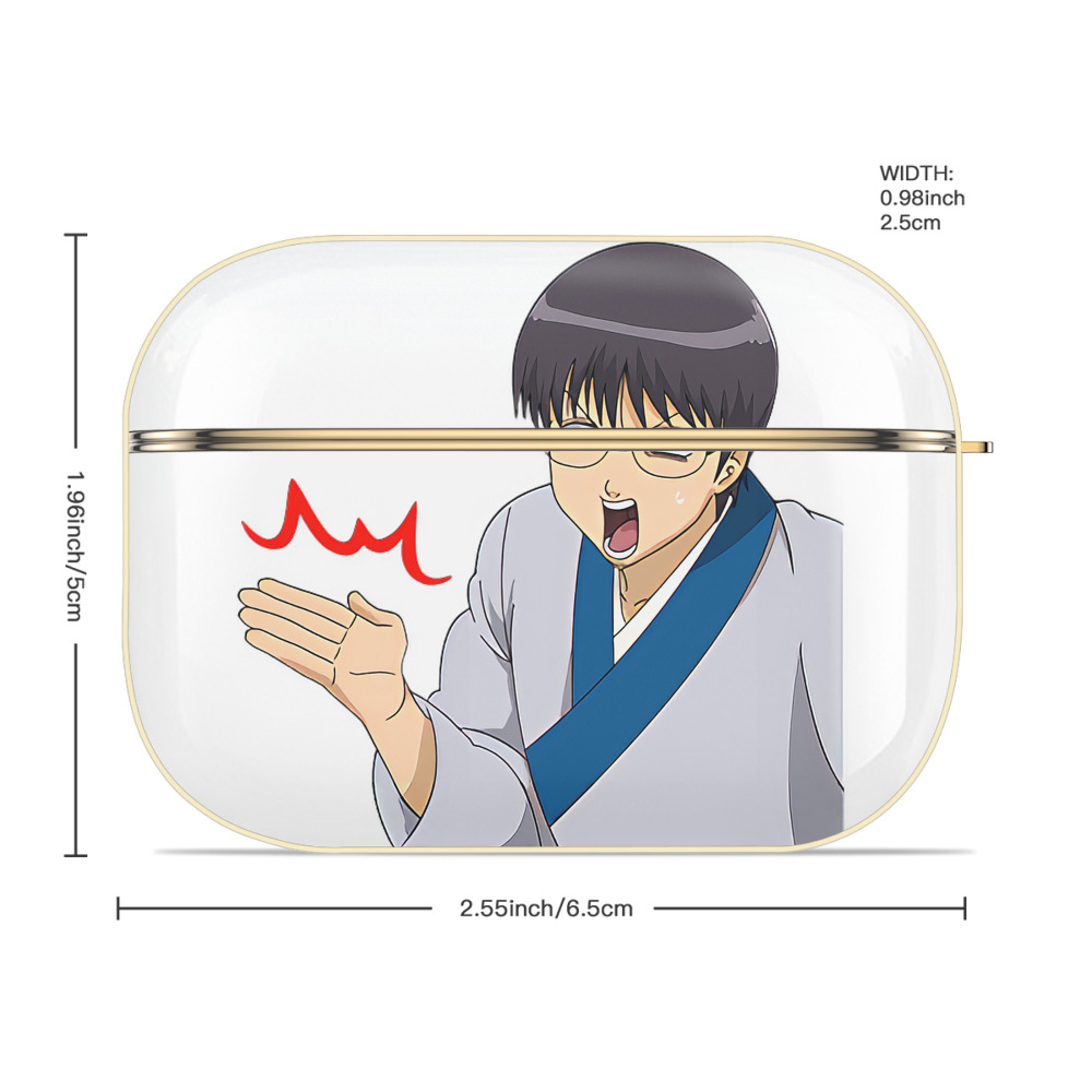 ぎんたま 坂田銀時（さかたぎんとき） 神楽 志村新八（しむら しんぱち） GINTAMA Sakata Gintoki Kagura Shimura Shinpachi 【AirPods Pro用】ハードシェル保護ケース｜耐衝撃・防指紋・カラビナ付き商品仕様