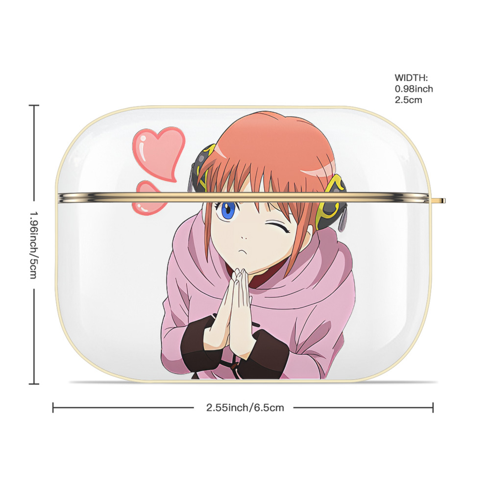 ぎんたま 坂田銀時（さかたぎんとき） 神楽 志村新八（しむら しんぱち） GINTAMA Sakata Gintoki Kagura Shimura Shinpachi 【AirPods Pro用】ハードシェル保護ケース｜耐衝撃・防指紋・カラビナ付き商品仕様