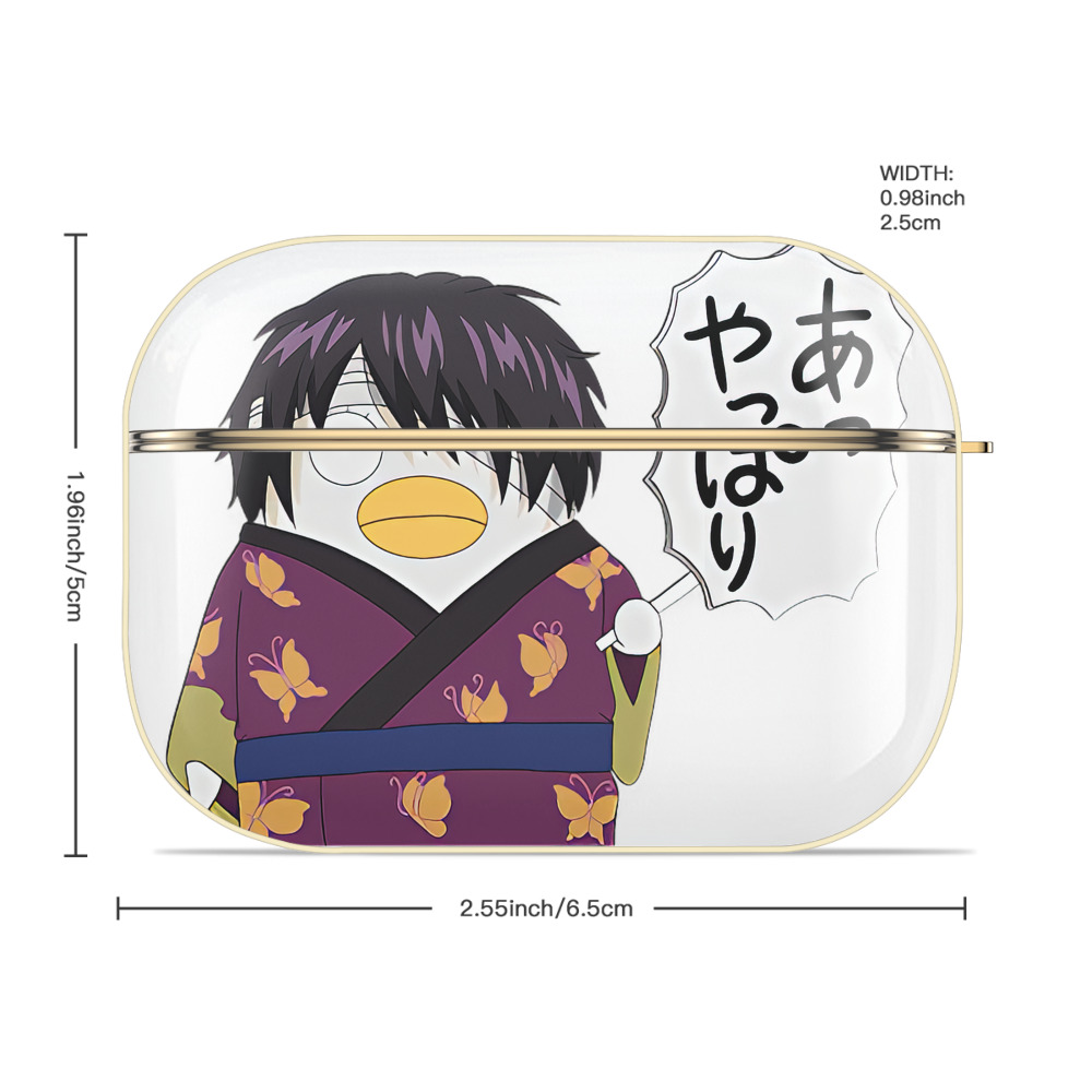 ぎんたま 坂田銀時（さかたぎんとき） 神楽 志村新八（しむら しんぱち） GINTAMA Sakata Gintoki Kagura Shimura Shinpachi 【AirPods Pro用】ハードシェル保護ケース｜耐衝撃・防指紋・カラビナ付き商品仕様