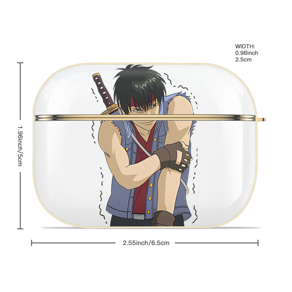 ぎんたま 坂田銀時（さかたぎんとき） 神楽 志村新八（しむら しんぱち） GINTAMA Sakata Gintoki Kagura Shimura Shinpachi 【AirPods Pro用】ハードシェル保護ケース｜耐衝撃・防指紋・カラビナ付き商品仕様