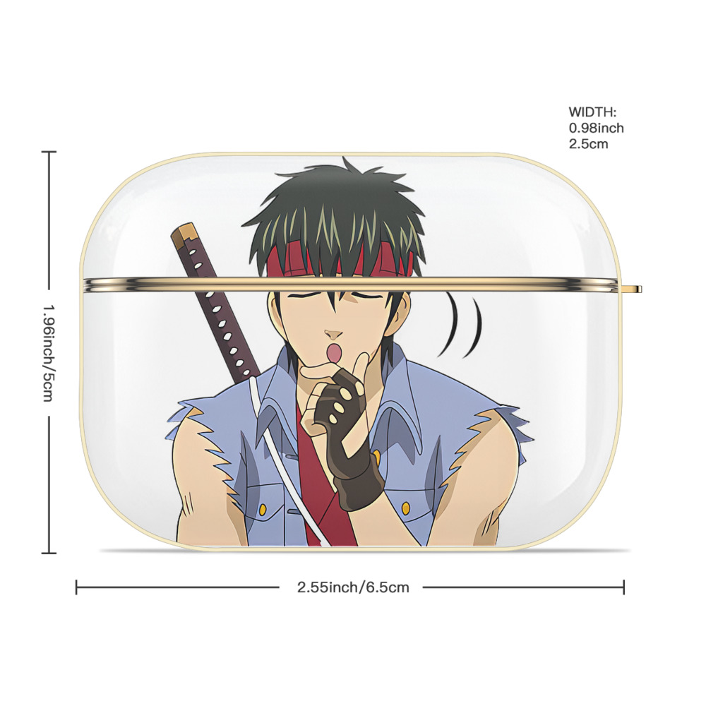 ぎんたま 坂田銀時（さかたぎんとき） 神楽 志村新八（しむら しんぱち） GINTAMA Sakata Gintoki Kagura Shimura Shinpachi 【AirPods Pro用】ハードシェル保護ケース｜耐衝撃・防指紋・カラビナ付き商品仕様
