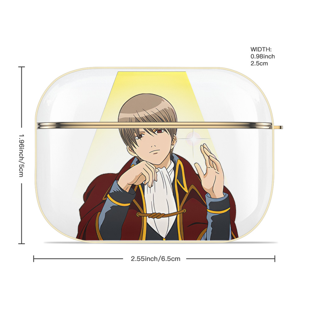 ぎんたま 坂田銀時（さかたぎんとき） 神楽 志村新八（しむら しんぱち） GINTAMA Sakata Gintoki Kagura Shimura Shinpachi 【AirPods Pro用】ハードシェル保護ケース｜耐衝撃・防指紋・カラビナ付き商品仕様