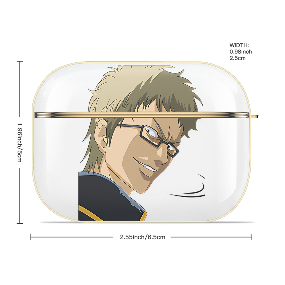 ぎんたま 坂田銀時（さかたぎんとき） 神楽 志村新八（しむら しんぱち） GINTAMA Sakata Gintoki Kagura Shimura Shinpachi 【AirPods Pro用】ハードシェル保護ケース｜耐衝撃・防指紋・カラビナ付き商品仕様