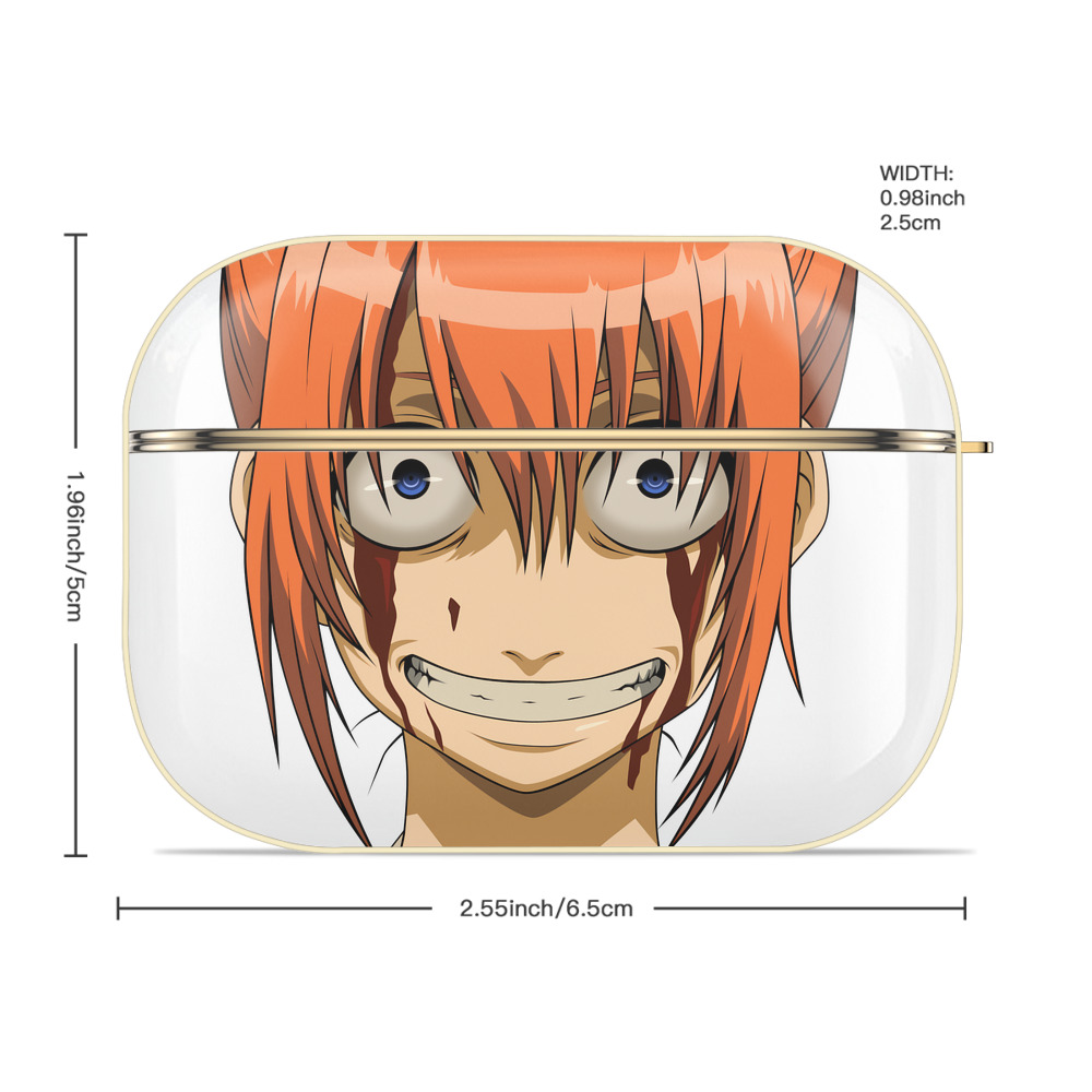 ぎんたま 坂田銀時（さかたぎんとき） 神楽 志村新八（しむら しんぱち） GINTAMA Sakata Gintoki Kagura Shimura Shinpachi 【AirPods Pro用】ハードシェル保護ケース｜耐衝撃・防指紋・カラビナ付き商品仕様