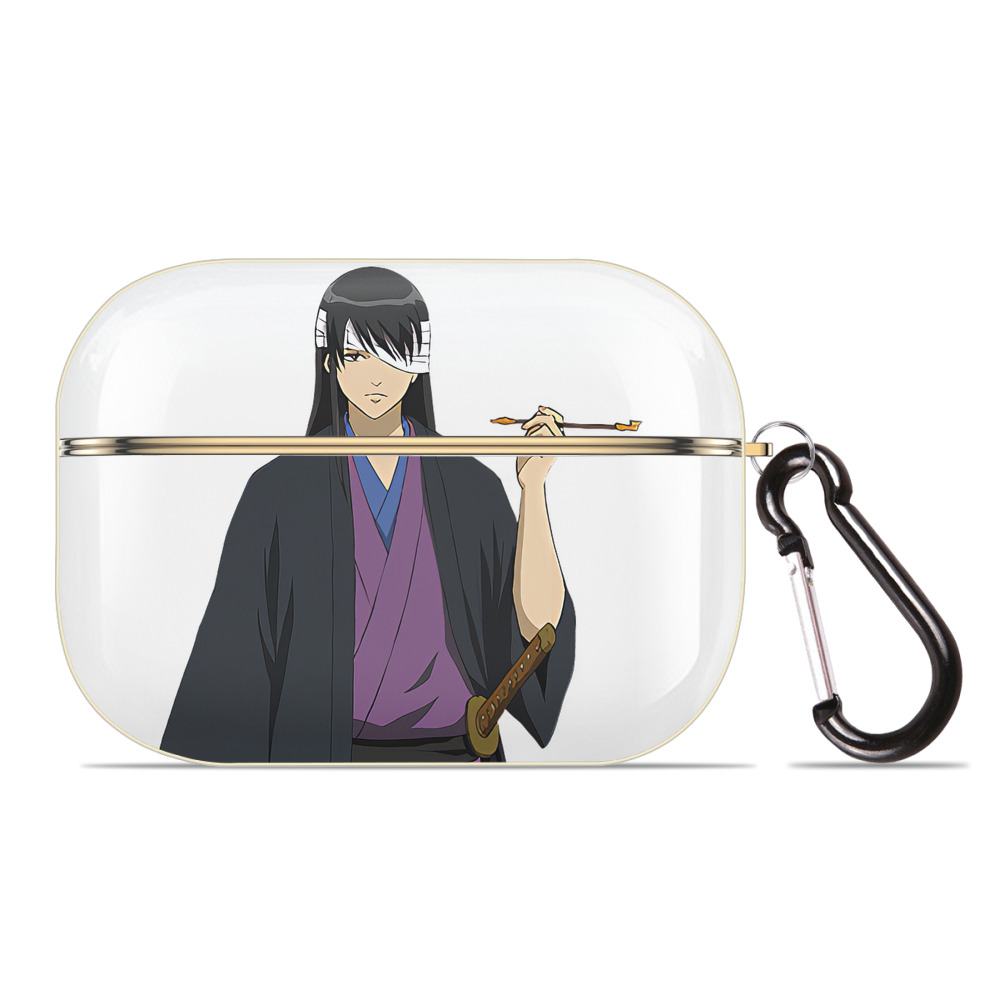 （画像用） ぎんたま 坂田銀時（さかたぎんとき） 神楽 志村新八（しむら しんぱち） GINTAMA Sakata Gintoki Kagura Shimura Shinpachi 【AirPods Pro用】ハードシェル保護ケース｜耐衝撃・防指紋・カラビナ付き商品仕様