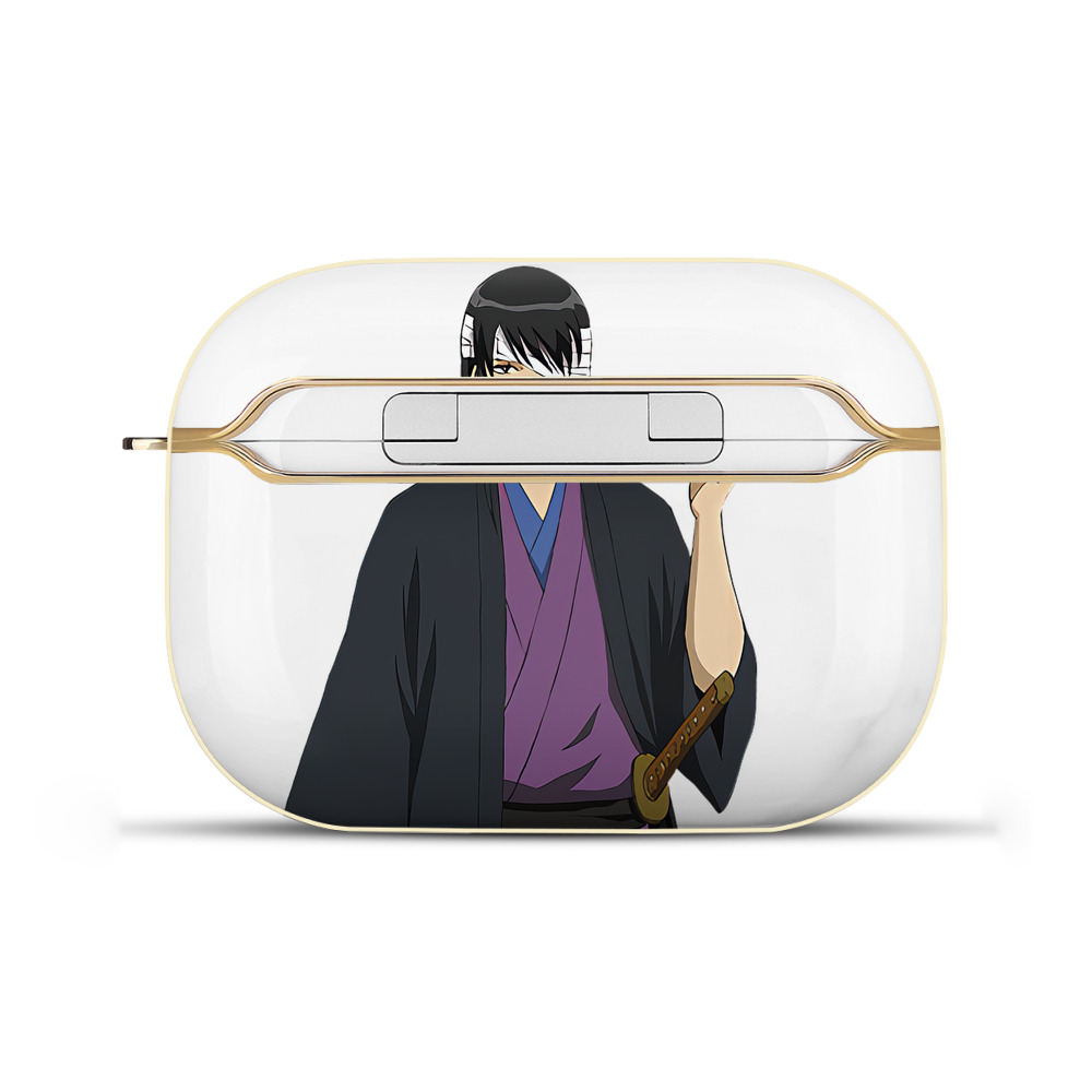 （画像用） ぎんたま 坂田銀時（さかたぎんとき） 神楽 志村新八（しむら しんぱち） GINTAMA Sakata Gintoki Kagura Shimura Shinpachi 【AirPods Pro用】ハードシェル保護ケース｜耐衝撃・防指紋・カラビナ付き商品仕様