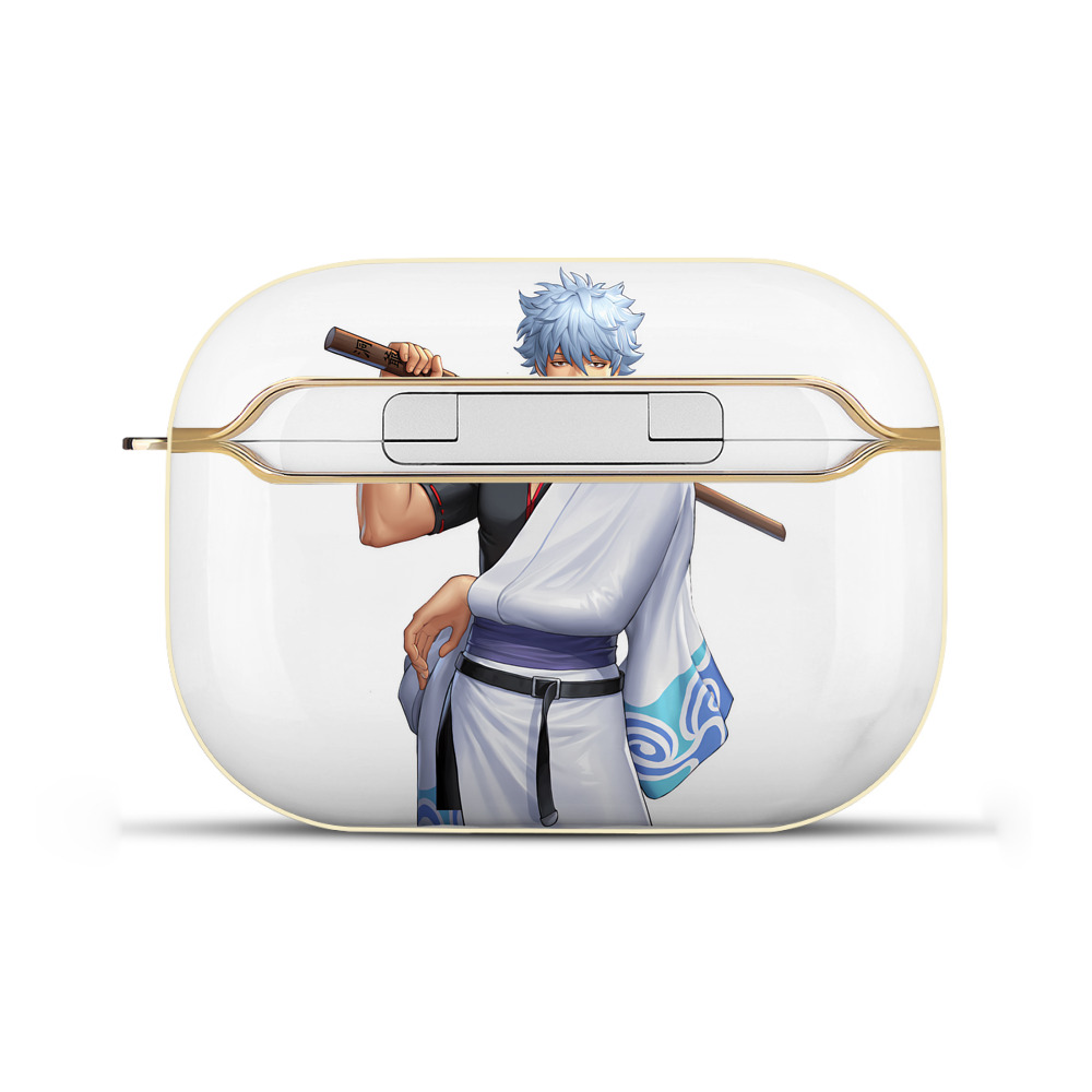 （画像用） ぎんたま 坂田銀時（さかたぎんとき） 神楽 志村新八（しむら しんぱち） GINTAMA Sakata Gintoki Kagura Shimura Shinpachi 【AirPods Pro用】ハードシェル保護ケース｜耐衝撃・防指紋・カラビナ付き商品仕様