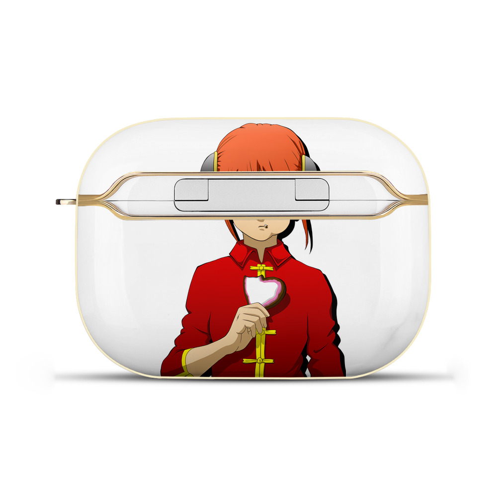 （画像用） ぎんたま 坂田銀時（さかたぎんとき） 神楽 志村新八（しむら しんぱち） GINTAMA Sakata Gintoki Kagura Shimura Shinpachi 【AirPods Pro用】ハードシェル保護ケース｜耐衝撃・防指紋・カラビナ付き商品仕様