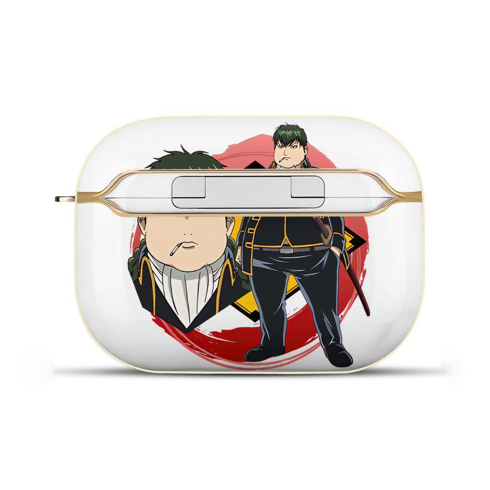 （画像用） ぎんたま 坂田銀時（さかたぎんとき） 神楽 志村新八（しむら しんぱち） GINTAMA Sakata Gintoki Kagura Shimura Shinpachi 【AirPods Pro用】ハードシェル保護ケース｜耐衝撃・防指紋・カラビナ付き商品仕様