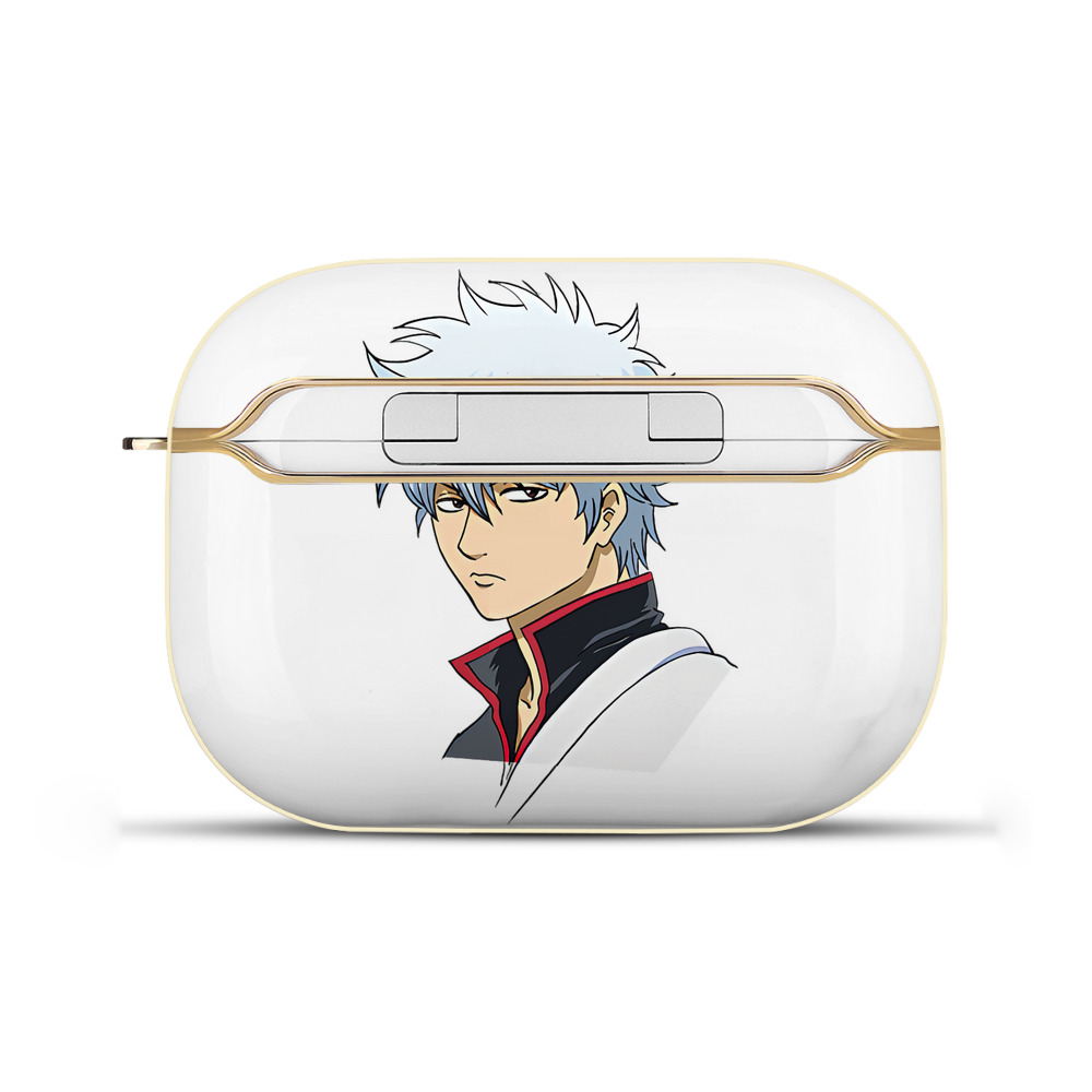 （画像用） ぎんたま 坂田銀時（さかたぎんとき） 神楽 志村新八（しむら しんぱち） GINTAMA Sakata Gintoki Kagura Shimura Shinpachi 【AirPods Pro用】ハードシェル保護ケース｜耐衝撃・防指紋・カラビナ付き商品仕様