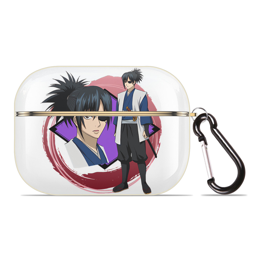 （画像用） ぎんたま 坂田銀時（さかたぎんとき） 神楽 志村新八（しむら しんぱち） GINTAMA Sakata Gintoki Kagura Shimura Shinpachi 【AirPods Pro用】ハードシェル保護ケース｜耐衝撃・防指紋・カラビナ付き商品仕様
