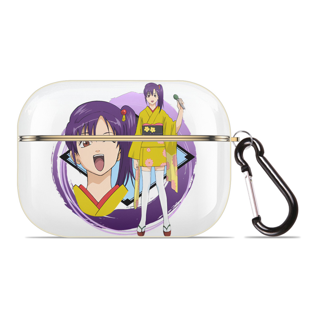 （画像用） ぎんたま 坂田銀時（さかたぎんとき） 神楽 志村新八（しむら しんぱち） GINTAMA Sakata Gintoki Kagura Shimura Shinpachi 【AirPods Pro用】ハードシェル保護ケース｜耐衝撃・防指紋・カラビナ付き商品仕様
