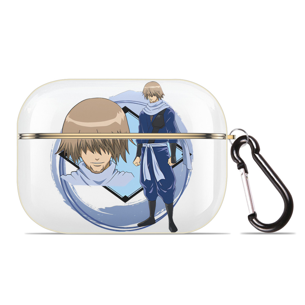 （画像用） ぎんたま 坂田銀時（さかたぎんとき） 神楽 志村新八（しむら しんぱち） GINTAMA Sakata Gintoki Kagura Shimura Shinpachi 【AirPods Pro用】ハードシェル保護ケース｜耐衝撃・防指紋・カラビナ付き商品仕様