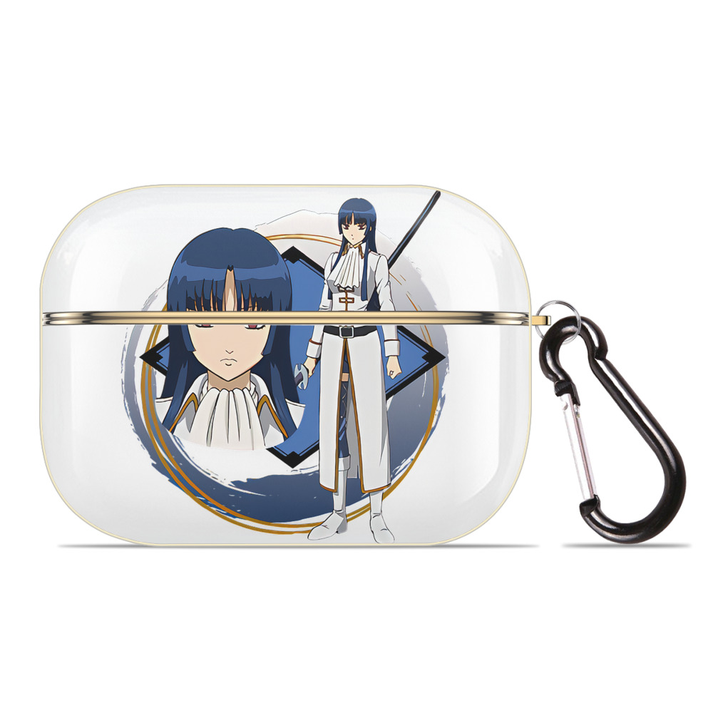 （画像用） ぎんたま 坂田銀時（さかたぎんとき） 神楽 志村新八（しむら しんぱち） GINTAMA Sakata Gintoki Kagura Shimura Shinpachi 【AirPods Pro用】ハードシェル保護ケース｜耐衝撃・防指紋・カラビナ付き商品仕様